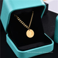 Shangjie kolye OEM 45cm fashion necklace 2021 trendy necklace display vintage 14k gold coin necklace